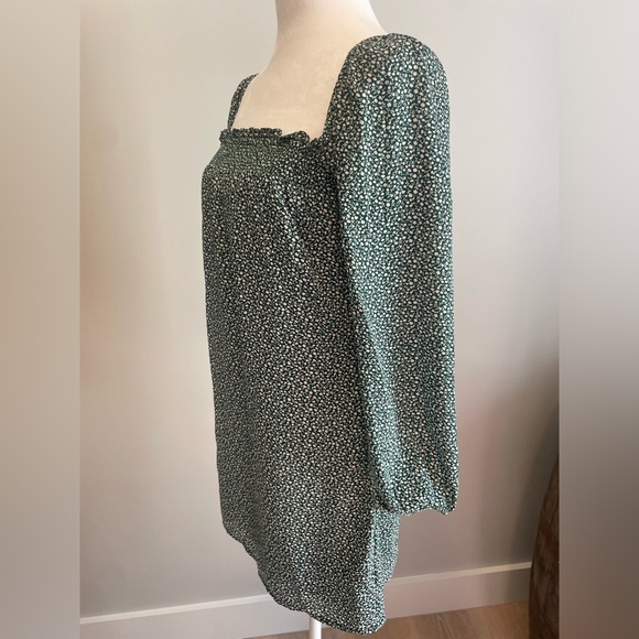 Abercrombie Long puff sleeves square neck cottage goblin core dress Small petite - Picture 6 of 12